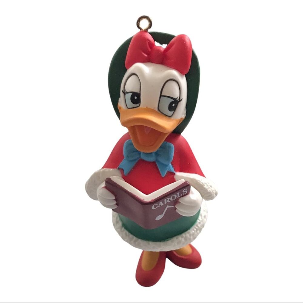 Disney Vintage Daisy Duck Caroler Resin Grolier Christmas Magic Collecti…